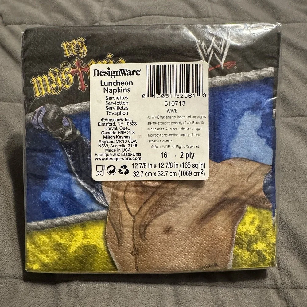 WWE Wrestling Birthday Party Supplies 16 Paper Luncheon Napkins‎ Rey Mysterio